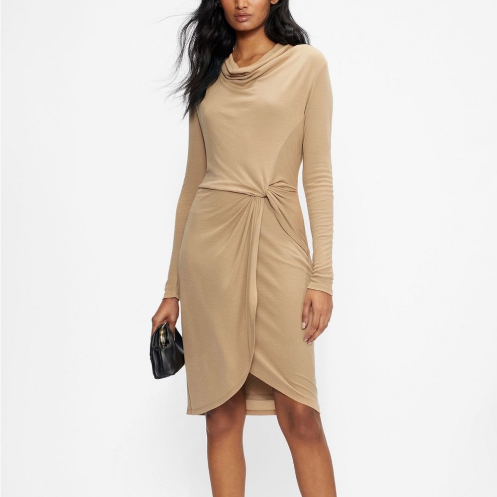 new! Ted Baker | ‘Neyda’ Long Sleeve Draped Jersey Dress